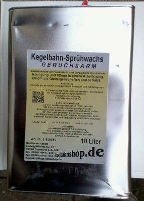 Vosk pro kuželkářské dráhy 10 l Vosk pro kuželkářské dráhy 10 l